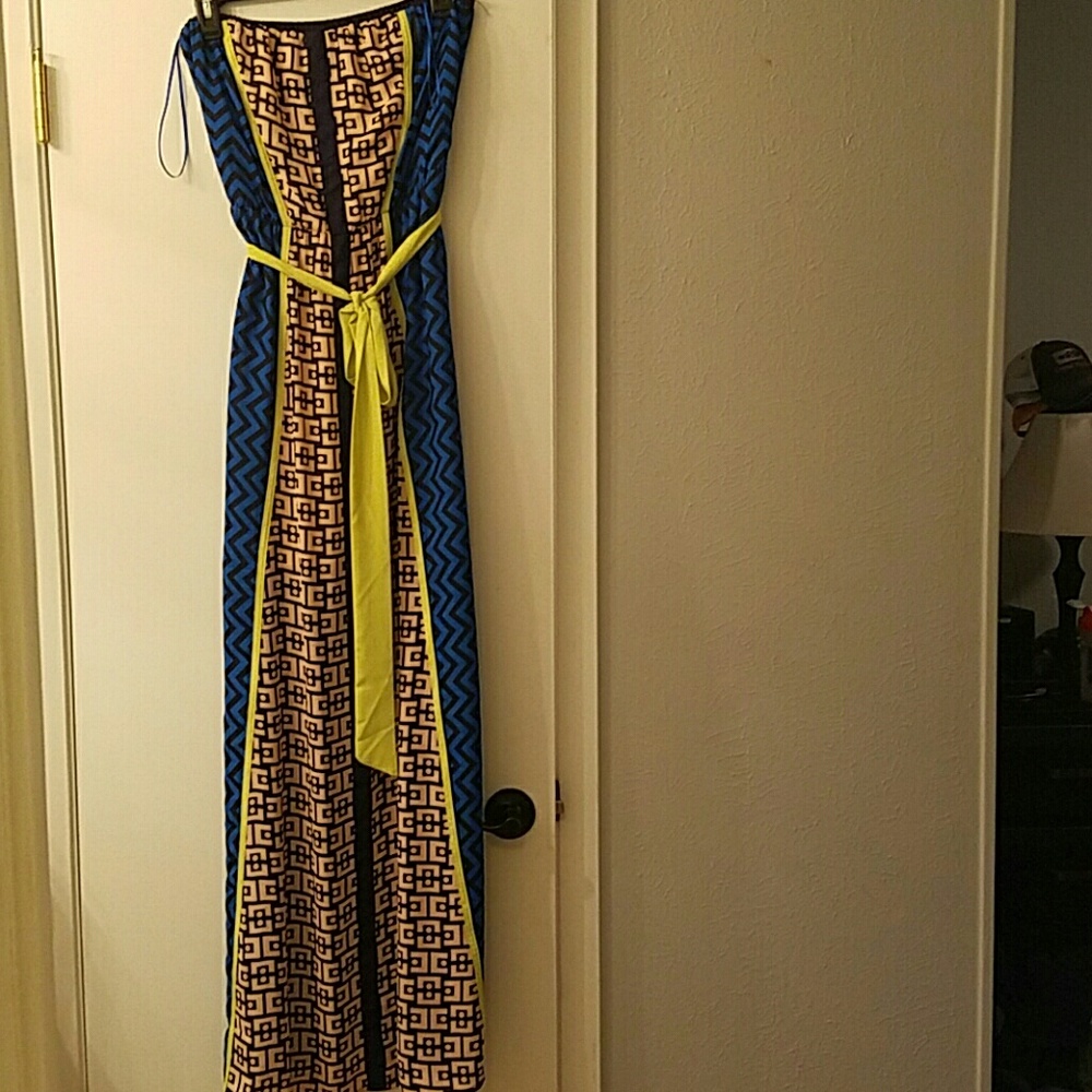 Strapless maxi dress