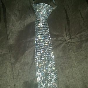 Rhinestone necktie