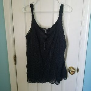 Black sheer tank top