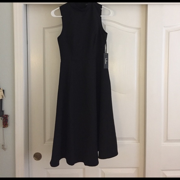 Lulu's Black Midi Dress - Picture 1 of 4