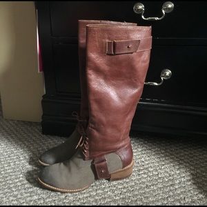 Kensie Brown Leather Boots