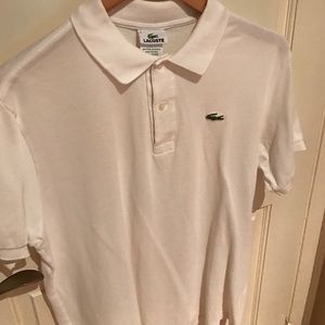 Lacoste White Polo Size 5