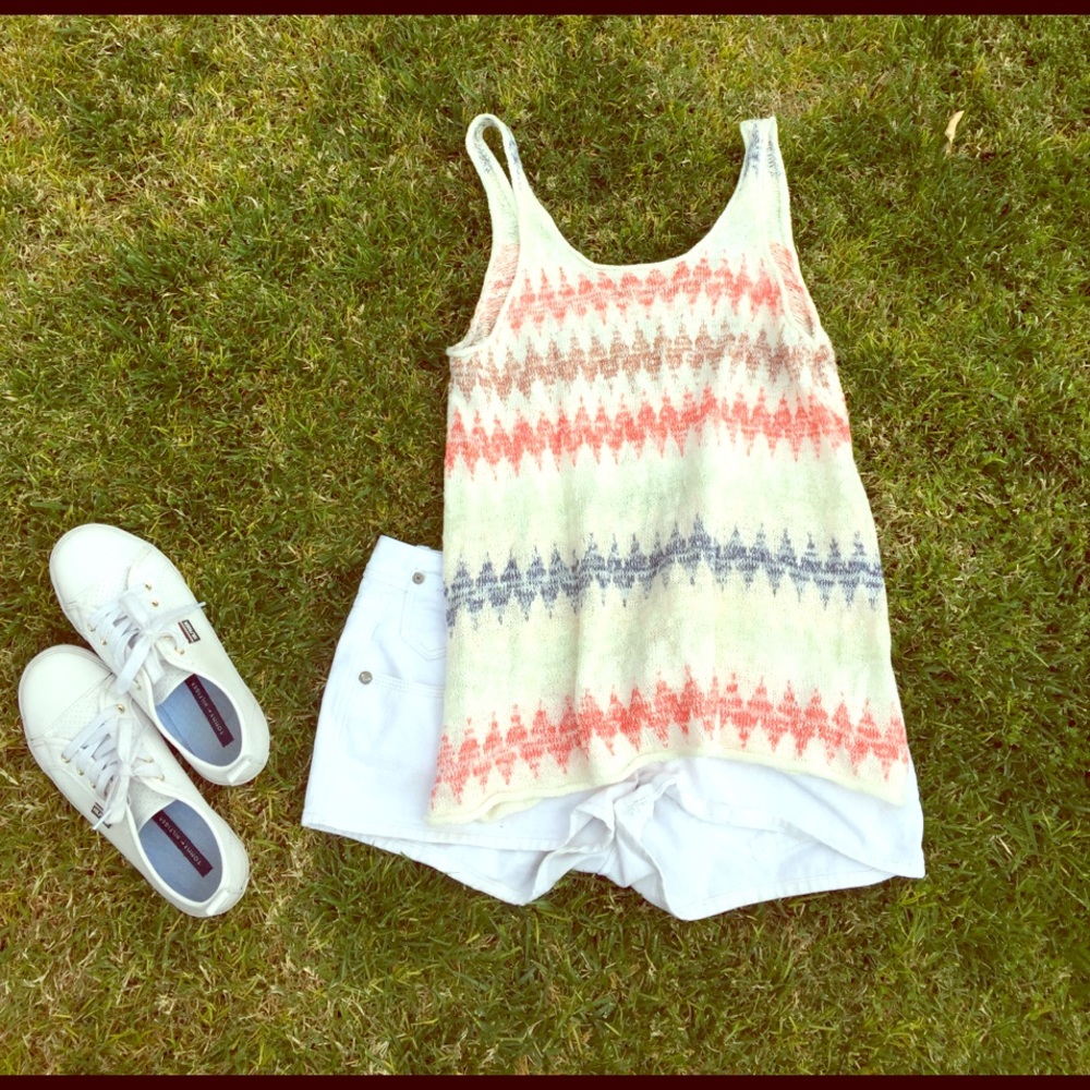 ✨knit stripped tank top M/L
