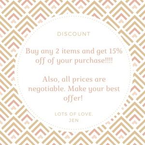 Discounts and Negotiable Prices!