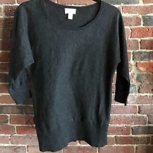 LOFT lightweight dolman sleeve top, Charcoal Small