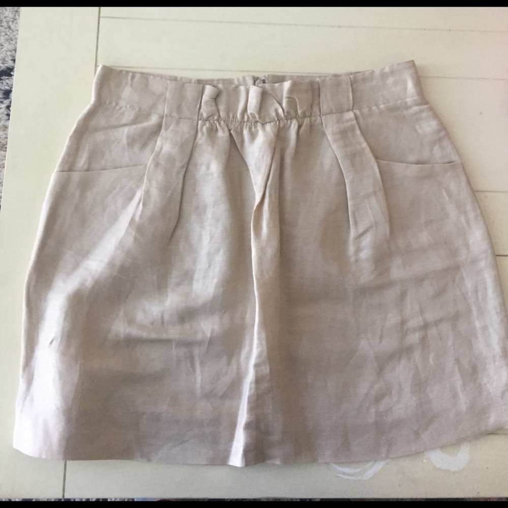 Tan jcrew skirt size 4