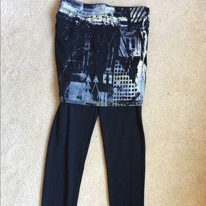 Hand Printed Skirted Leggings
