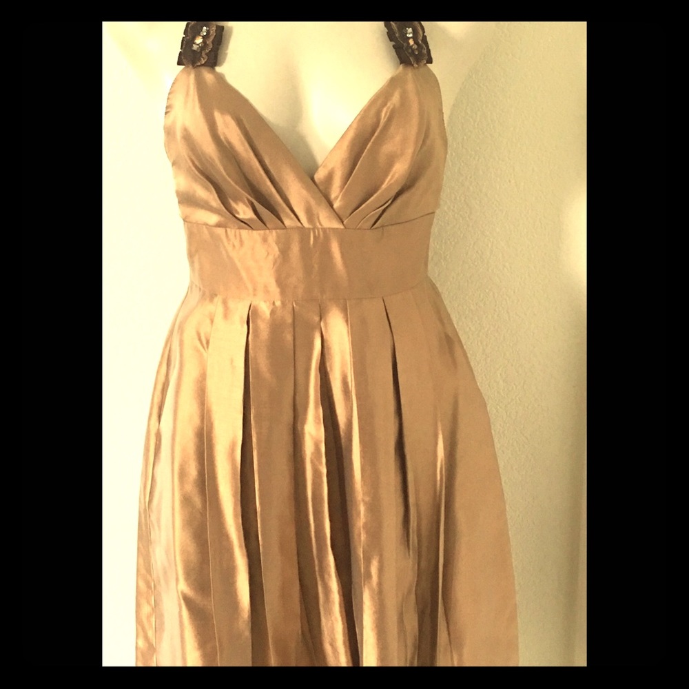 Bcbg Maxazria Gold Dress size 2