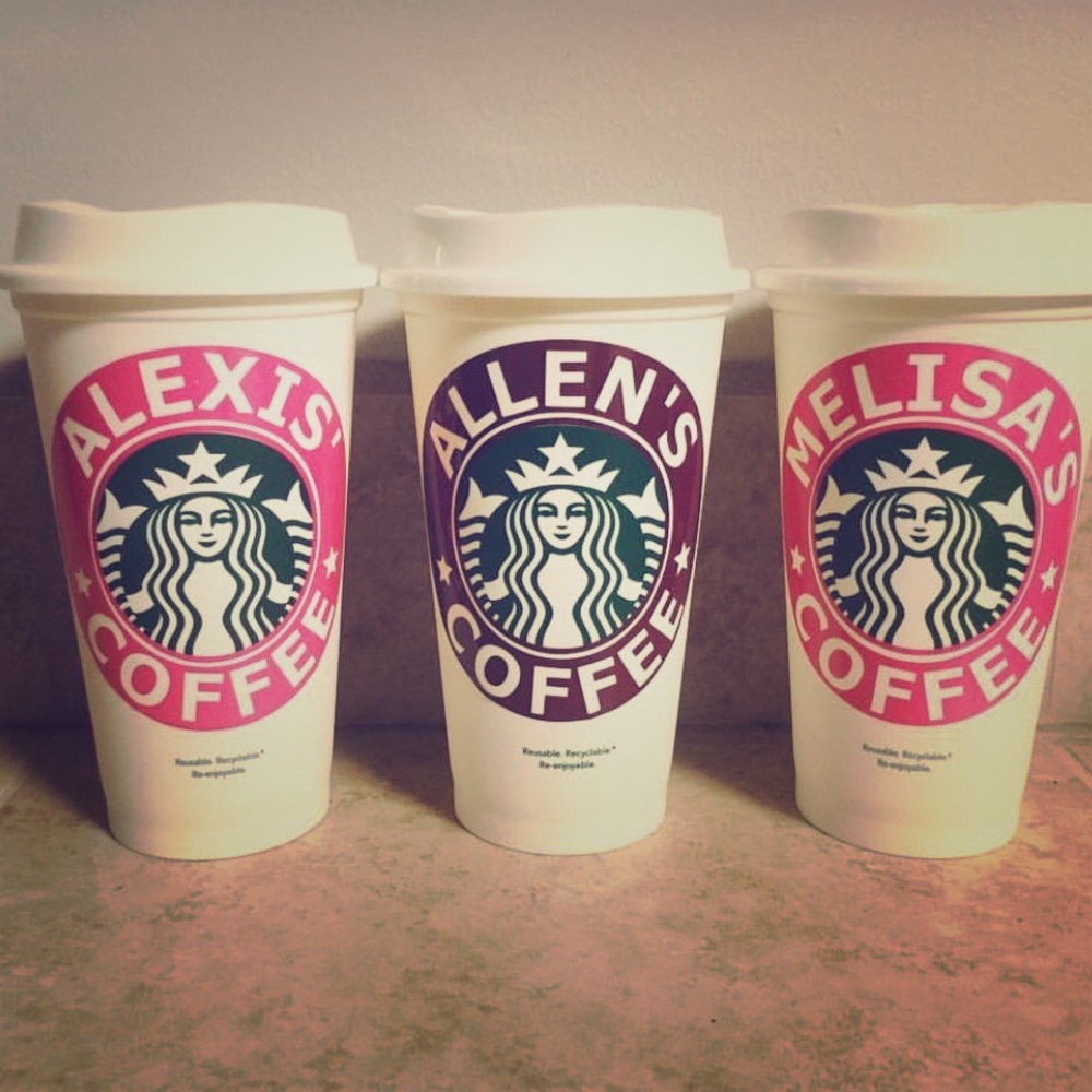 Personalized Starbucks cups