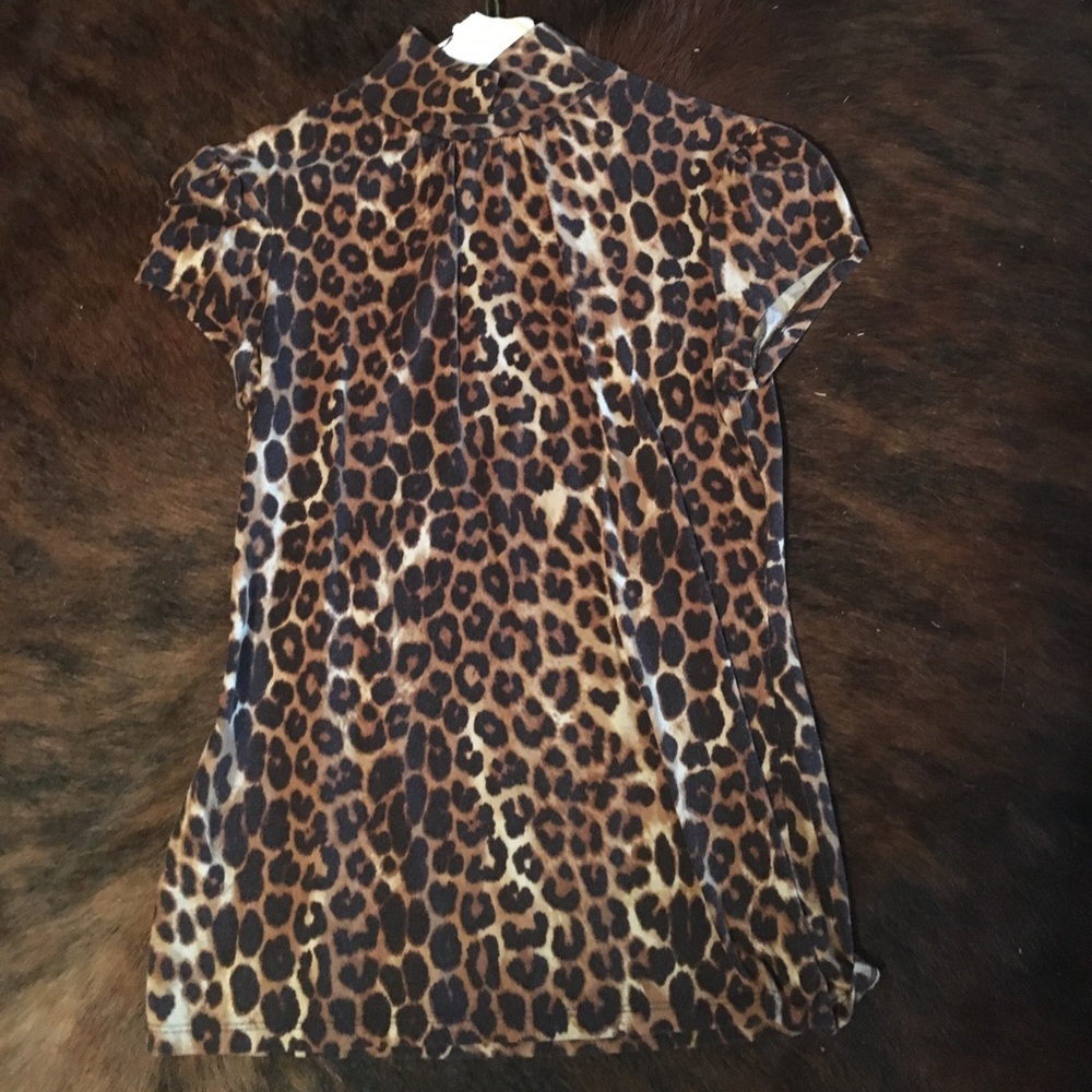 Express Leopard Stretch Top
