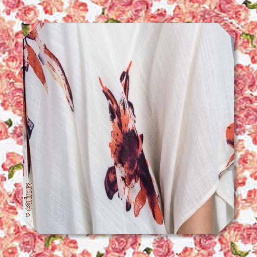 🆕 Kimono Cardigan Coverup Asymmetrical Tunic - Picture 4 of 5