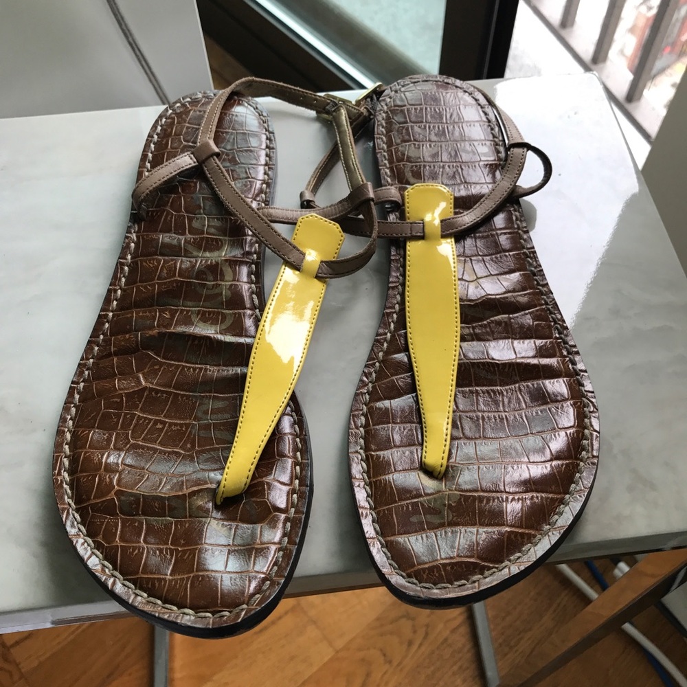 Yellow and beige Sam Edelman sandals