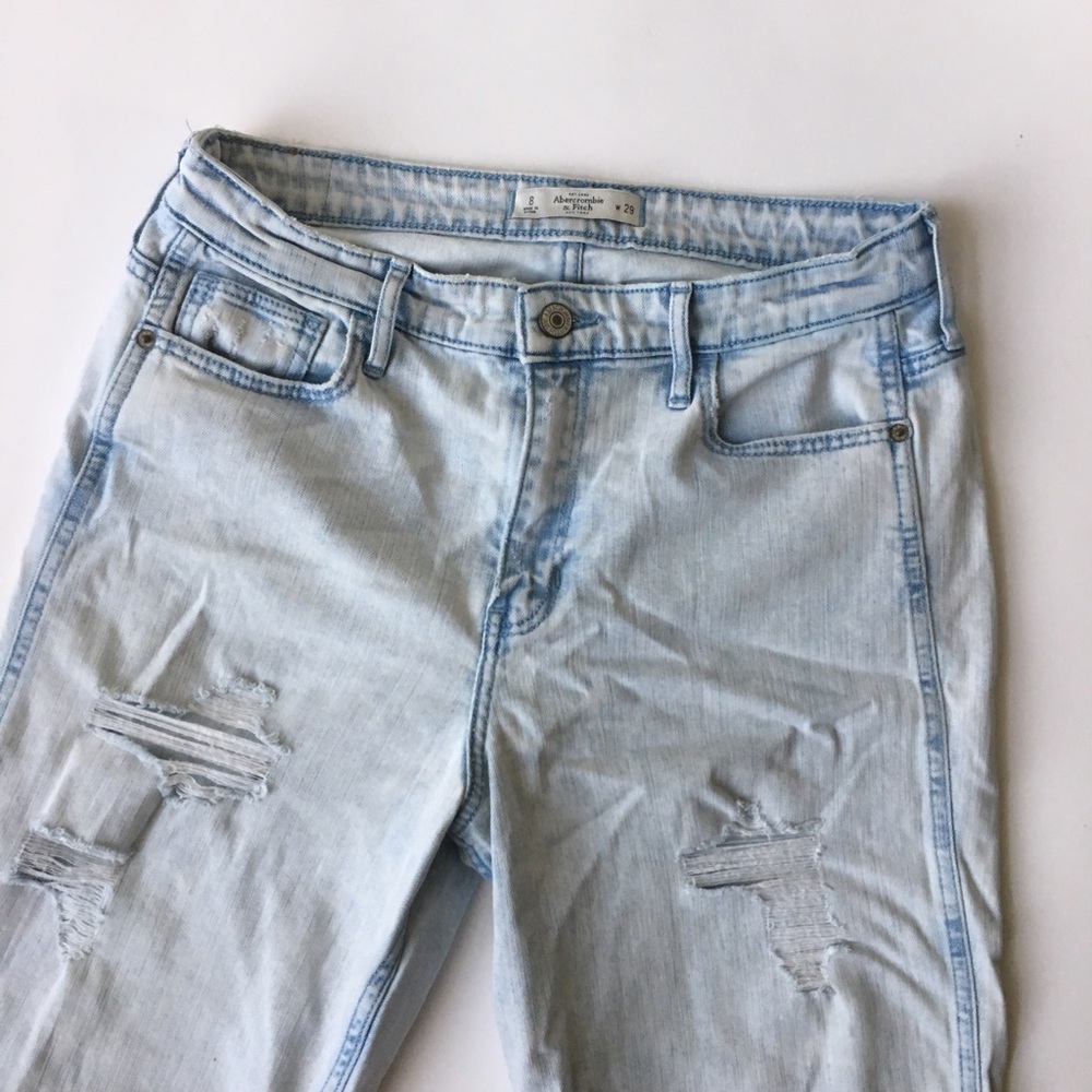Abercrombie Light Blue Boyfriend Jeans