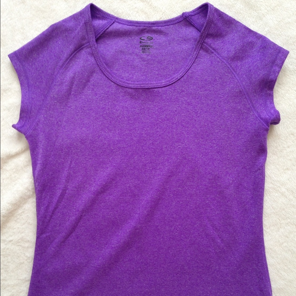 Purple athletic shirt