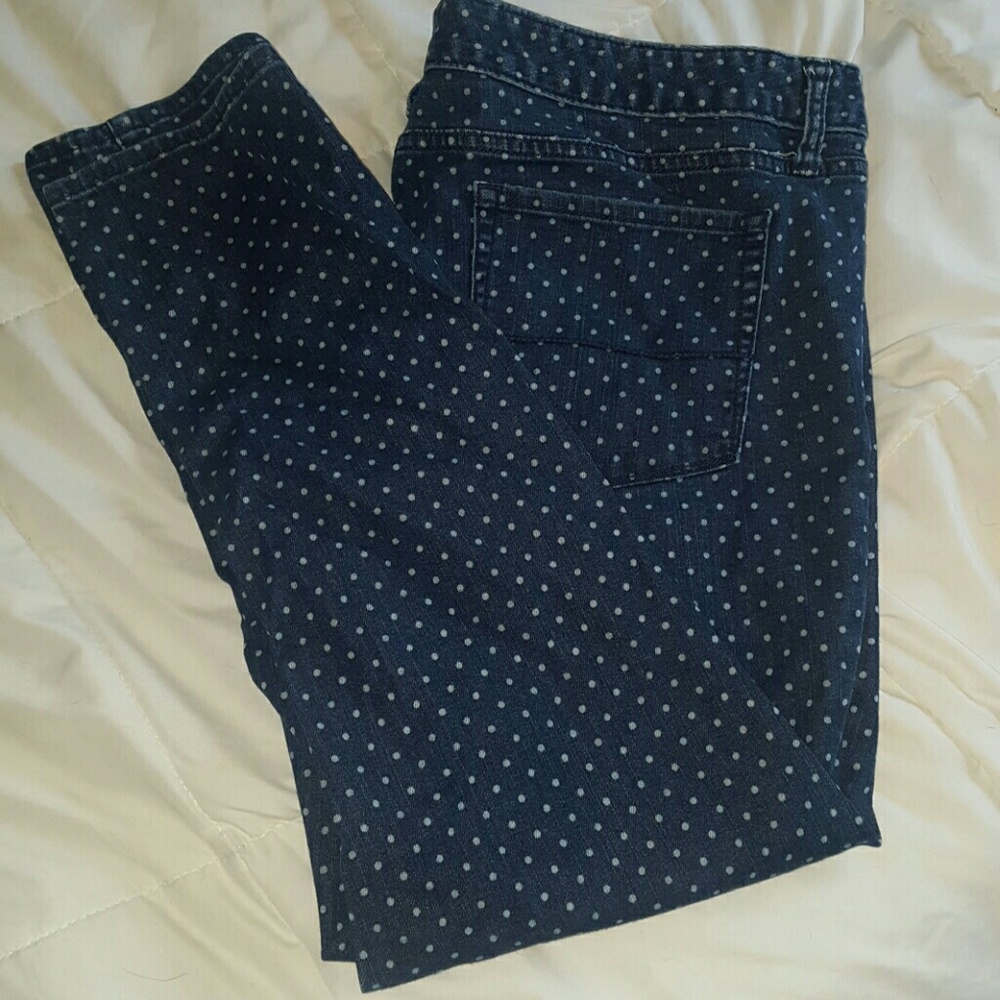 Merona Polka Dot Ankle Skinny Jeans