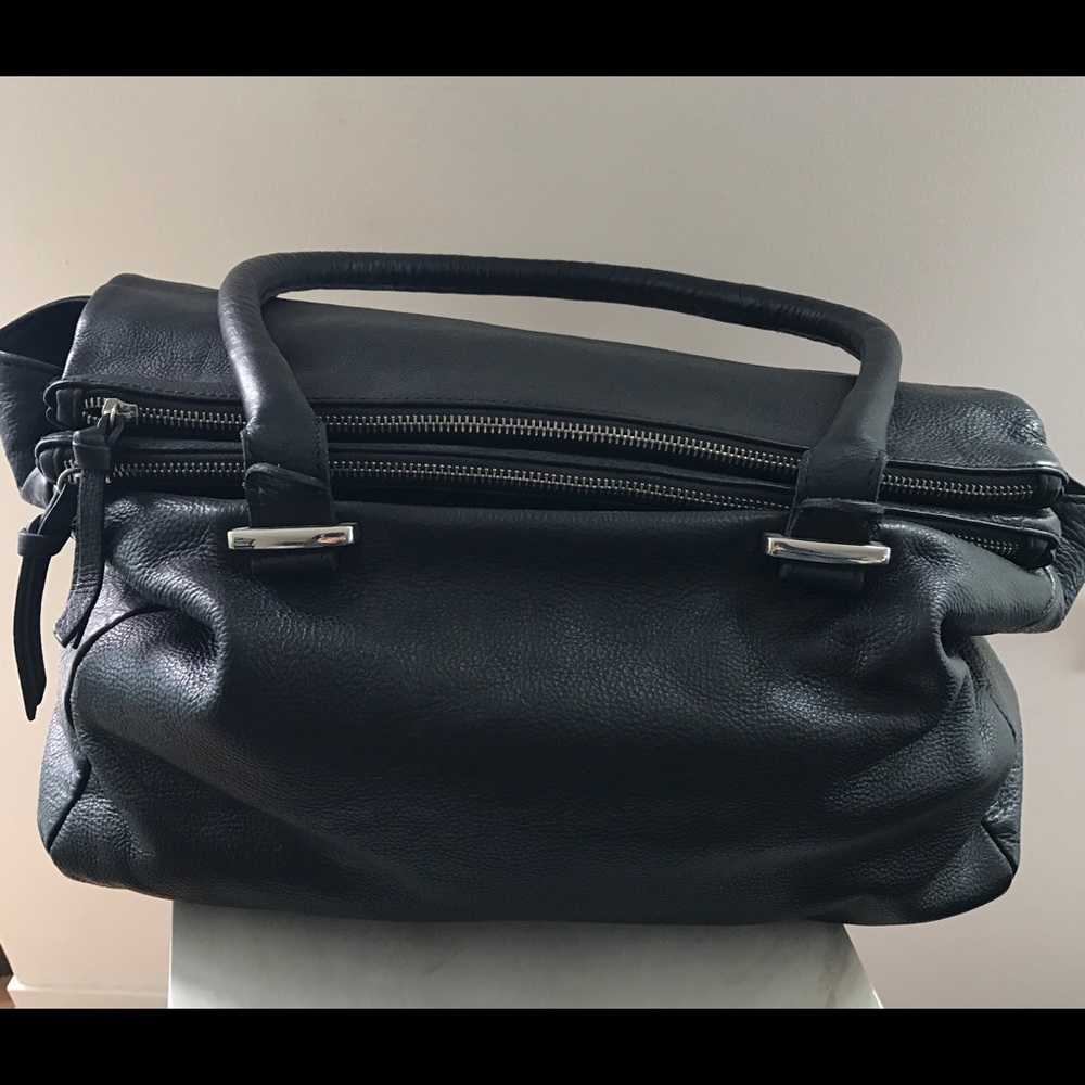 Black leather Zara bag