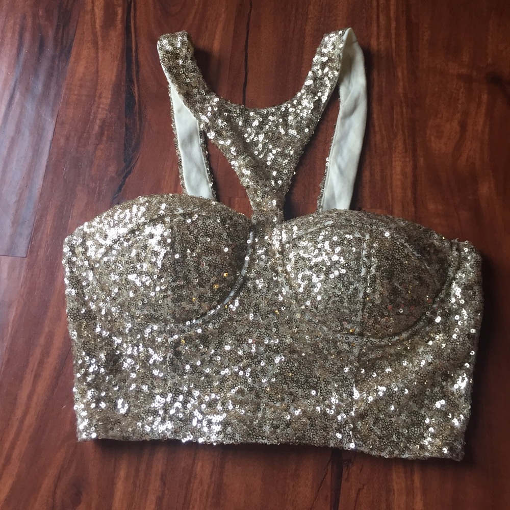 Missguided Gold Bustier