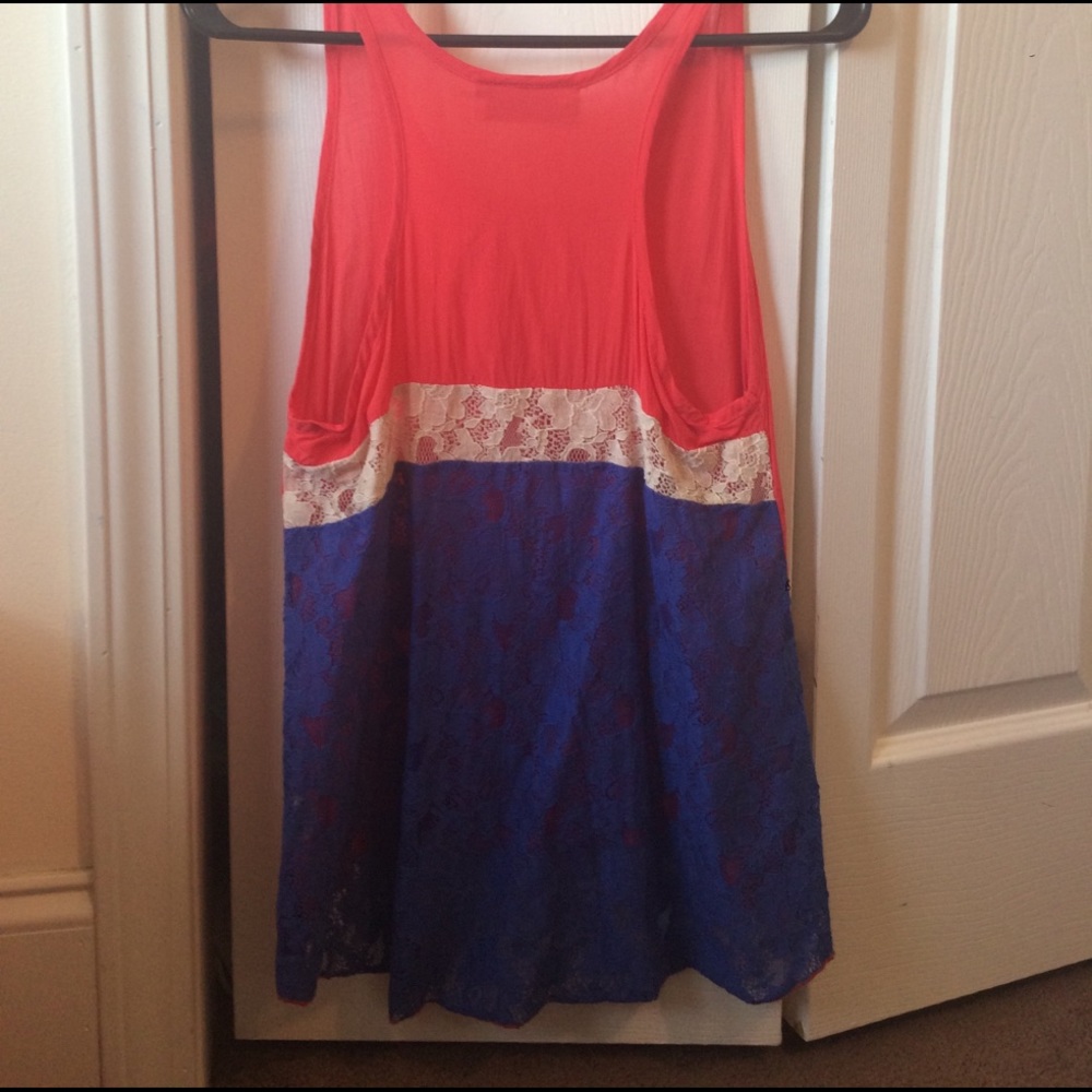 High Lo Lace Back Tank