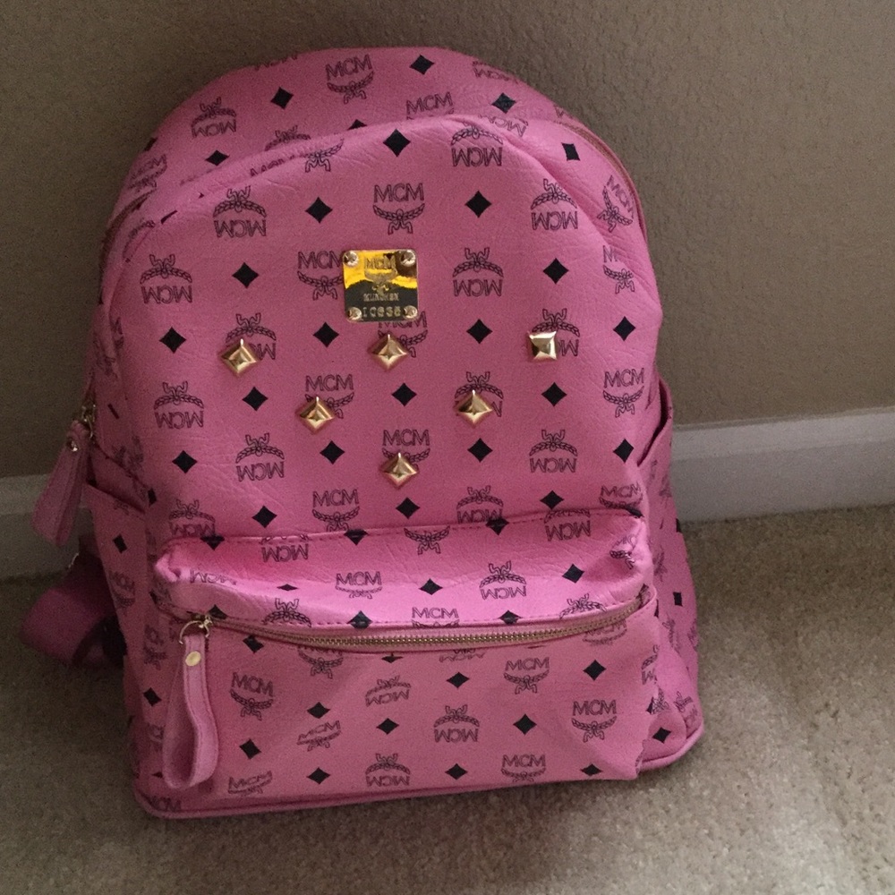 MCM inspired pink backpack. Good condition.