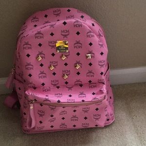 MCM inspired pink backpack. Good condition.