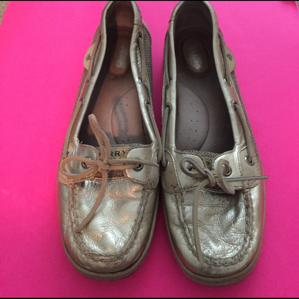 Gold Sperry Top-sliders