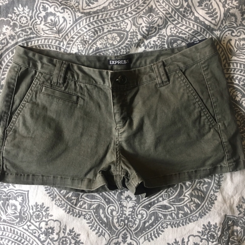 Express Olive Shorts
