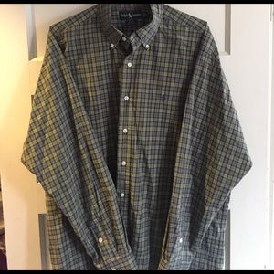 green plaid polo ralph lauren dress shirt