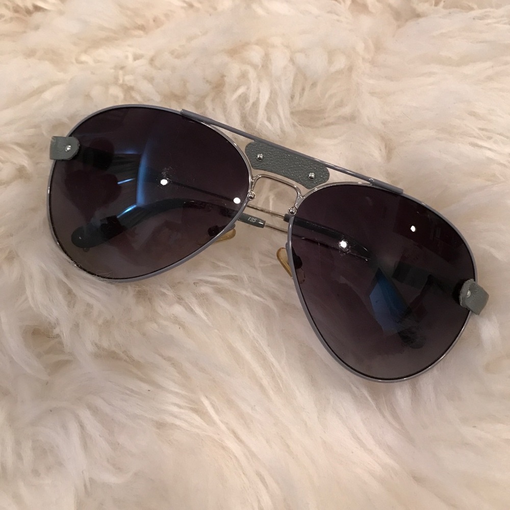Chloe Gray Leather Aviator
