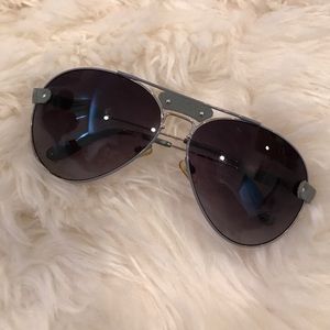 Chloe Gray Leather Aviator