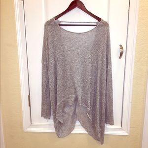 Free People Oversized Hacci Open Back Sweater