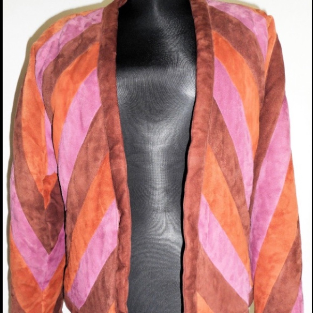 🌈 Vintage FERRAGAMO suede jacket RARE