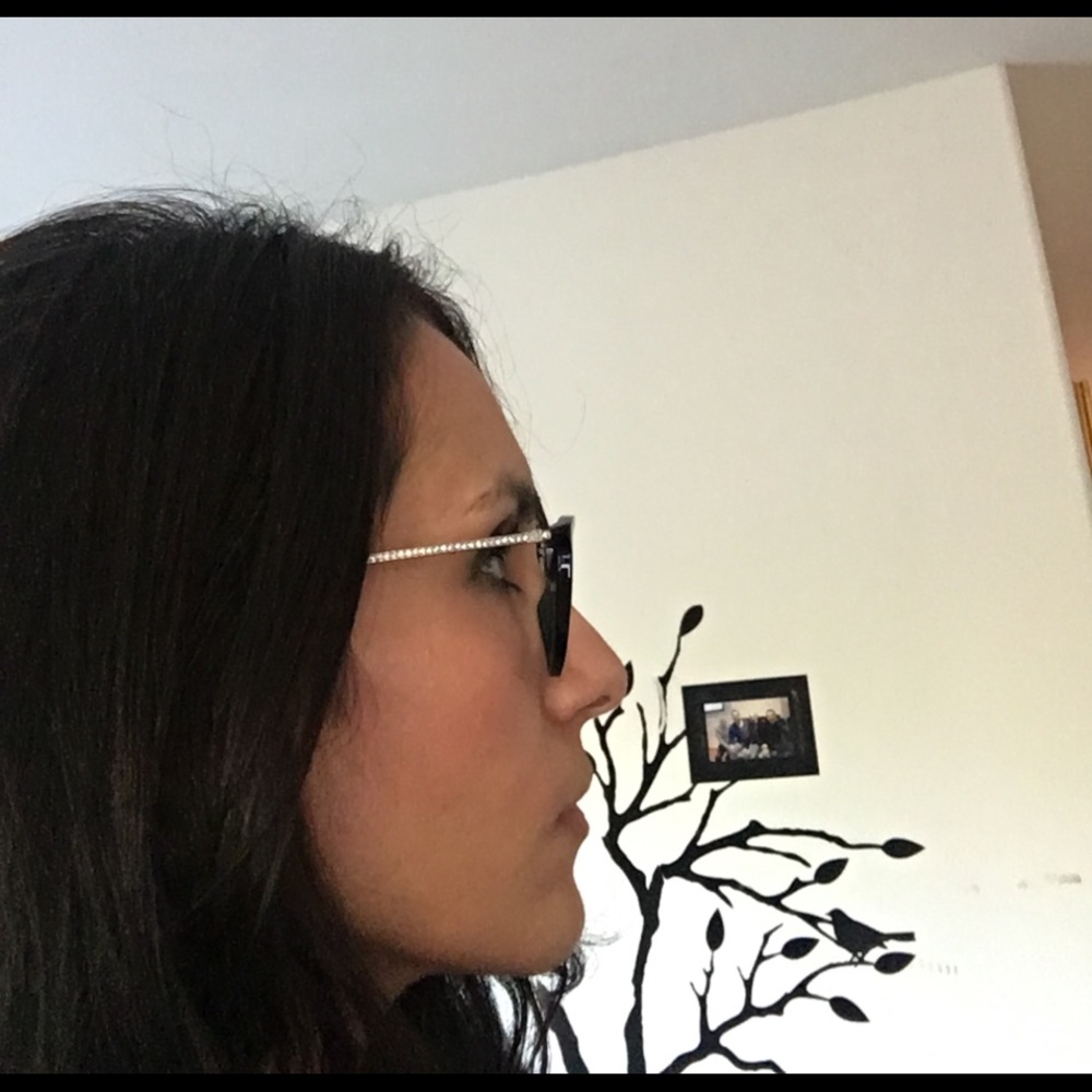 Chanel Swarvoski cat eye glasses NWOT - Picture 4 of 8