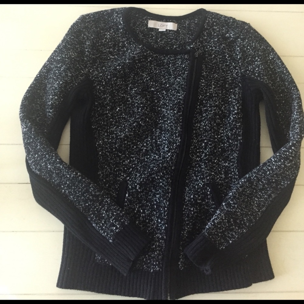 Loft zip up sweater size small