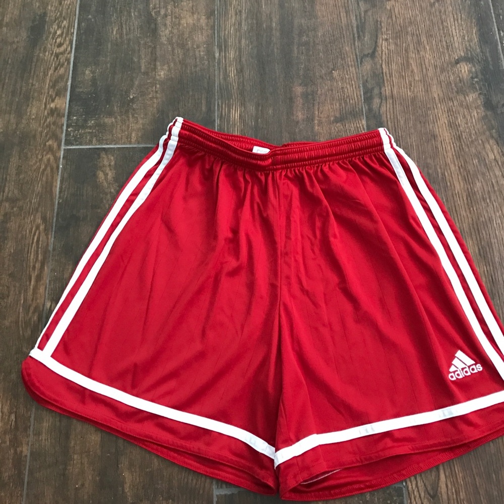 Adidas Clima365 shorts.  14" Red/White