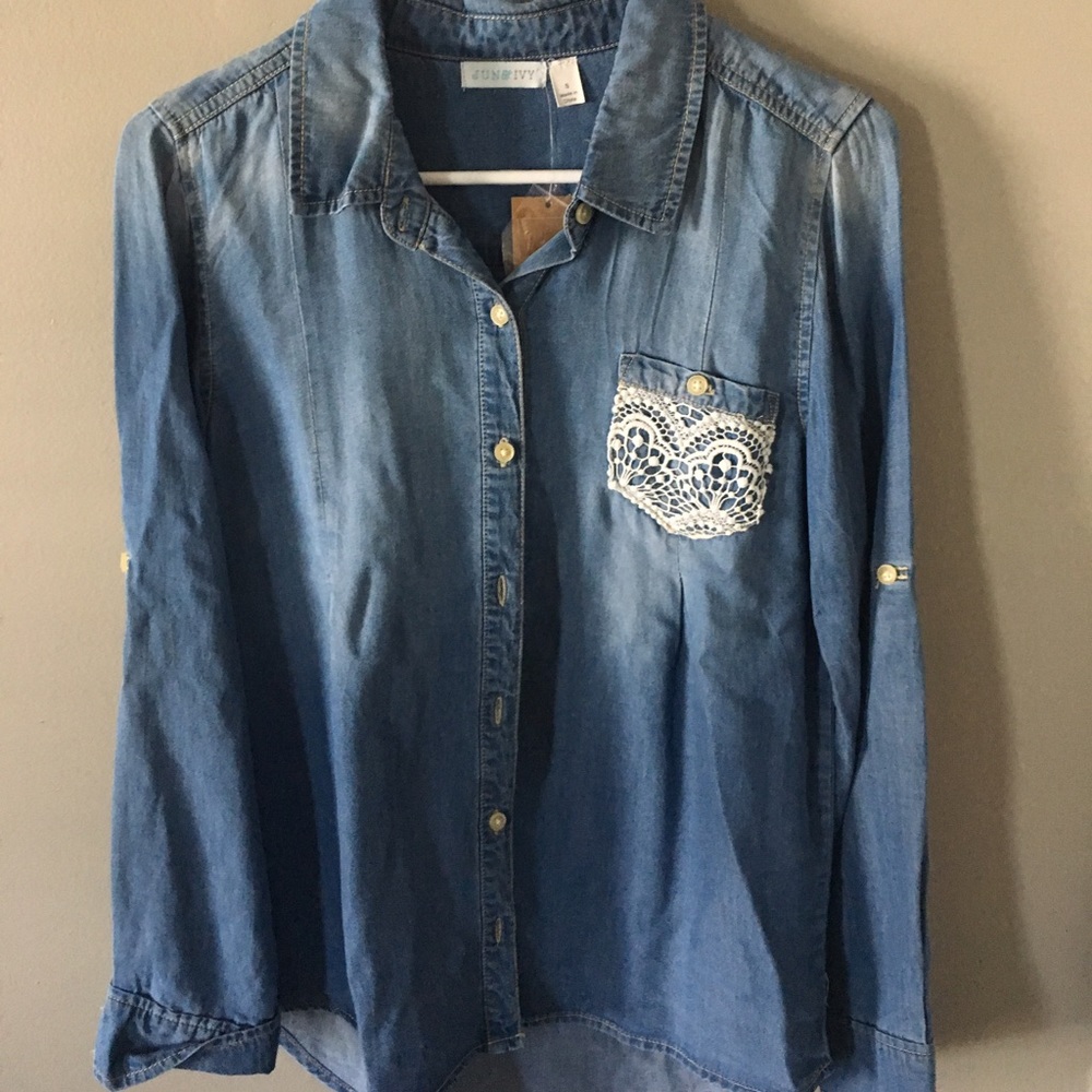 Button up jean shirt