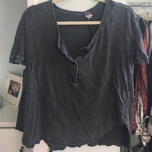 Free People Medium Grey short sleeve