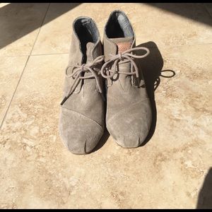 TOMS faux suede wedge