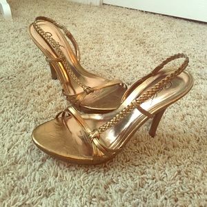 Bronze Carlos Sling Heels
