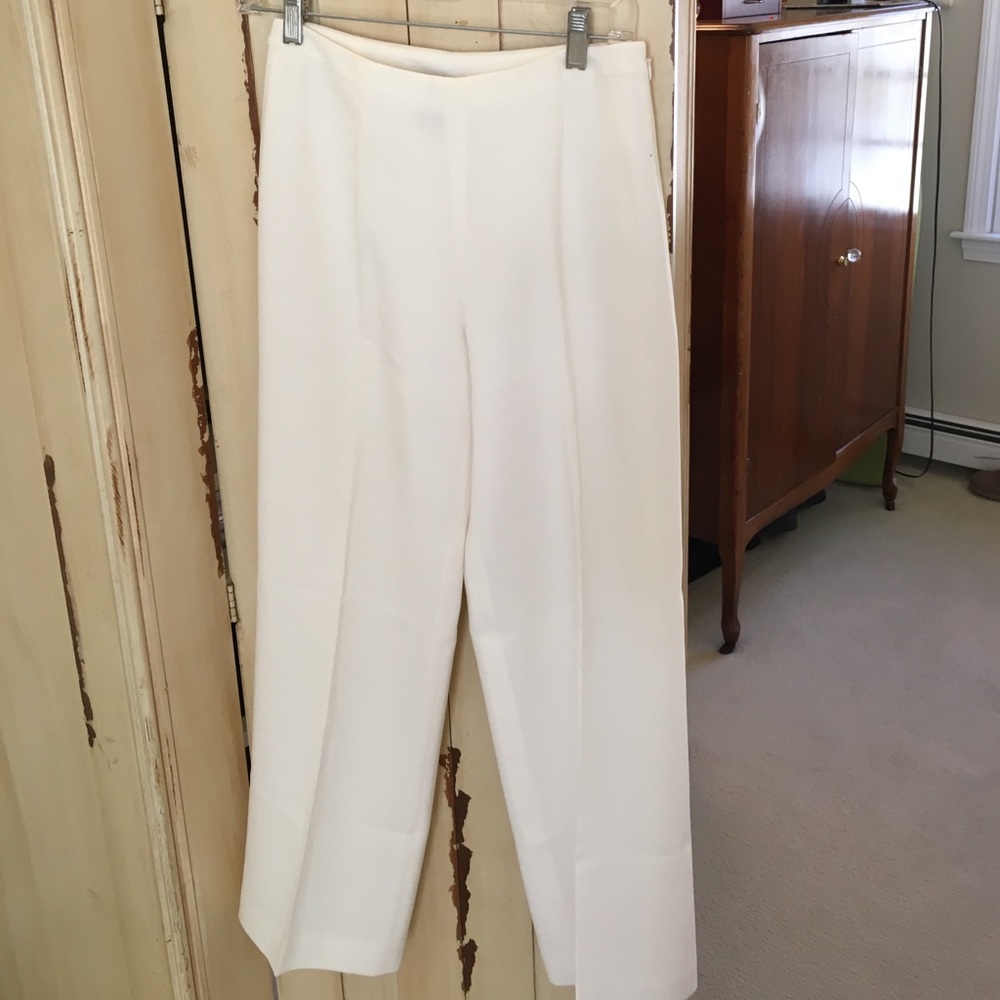 White linen pants