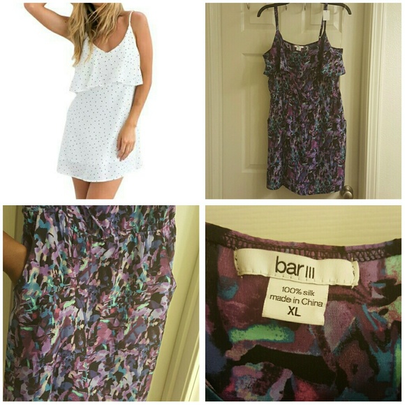 Bar III Dresses & Skirts - BAR III 1OO% SILK MINI SWING DRESS
