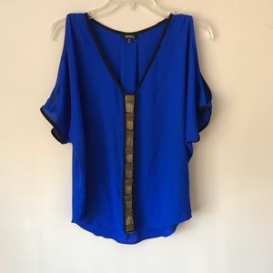 Cold shoulder tank with beaded detail