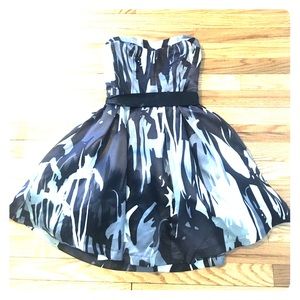 Gray and Black Patterned Charlotte Russe Dress