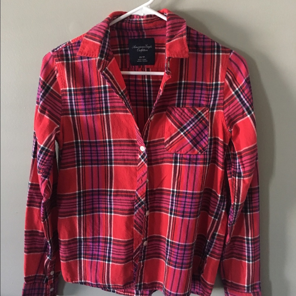 Red and purple flannel
