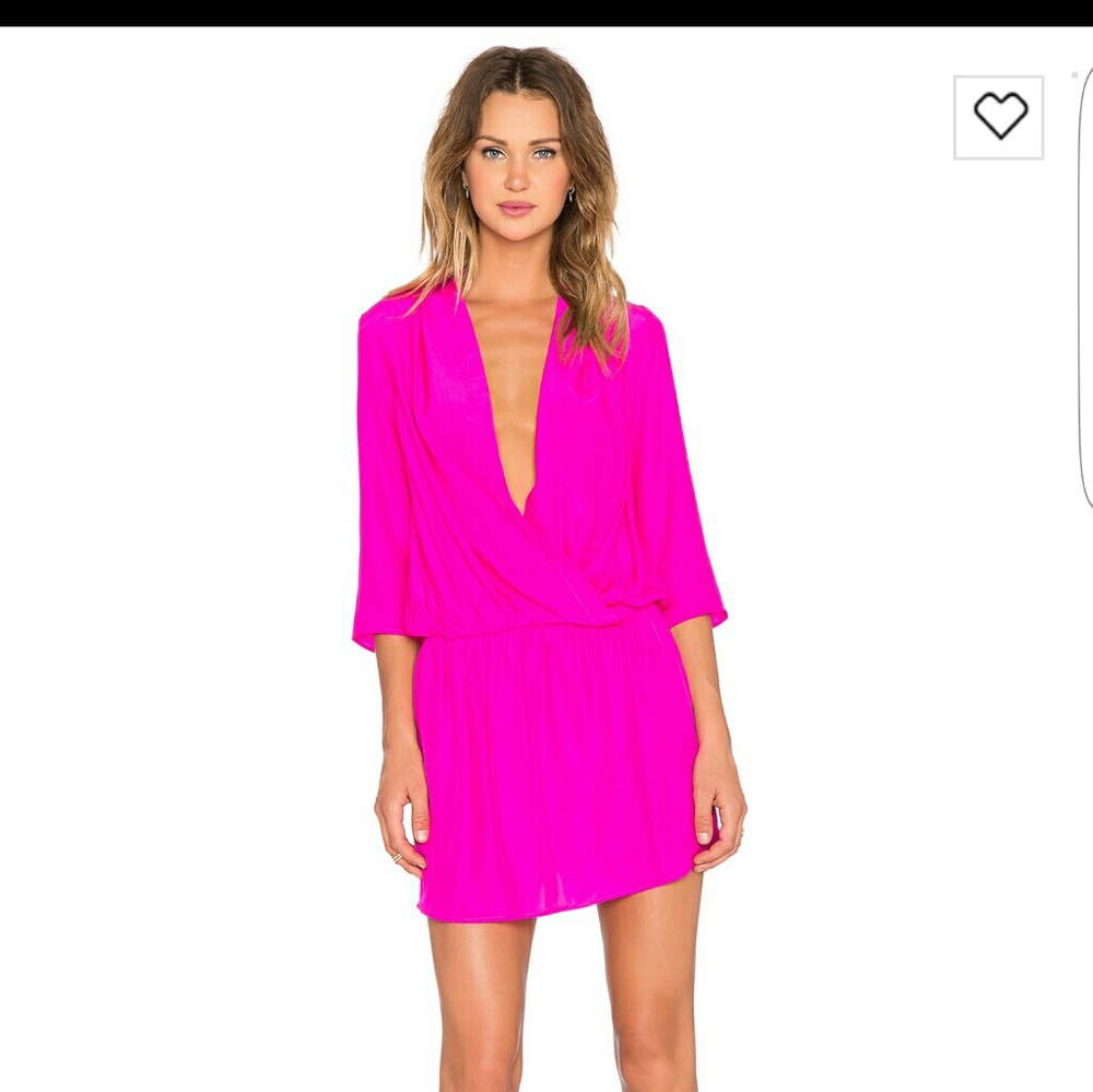 NWOT Amanda Uprichard Hot Pink dress