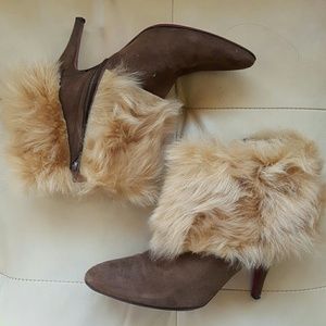 Hollywould camel eliza booties size 6