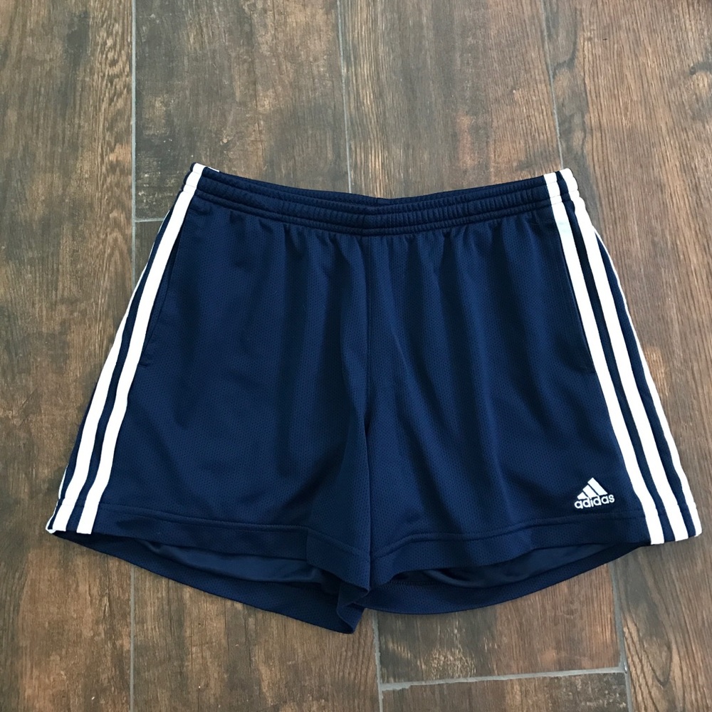 Adidas breathable mesh shorts with pockets.  13"