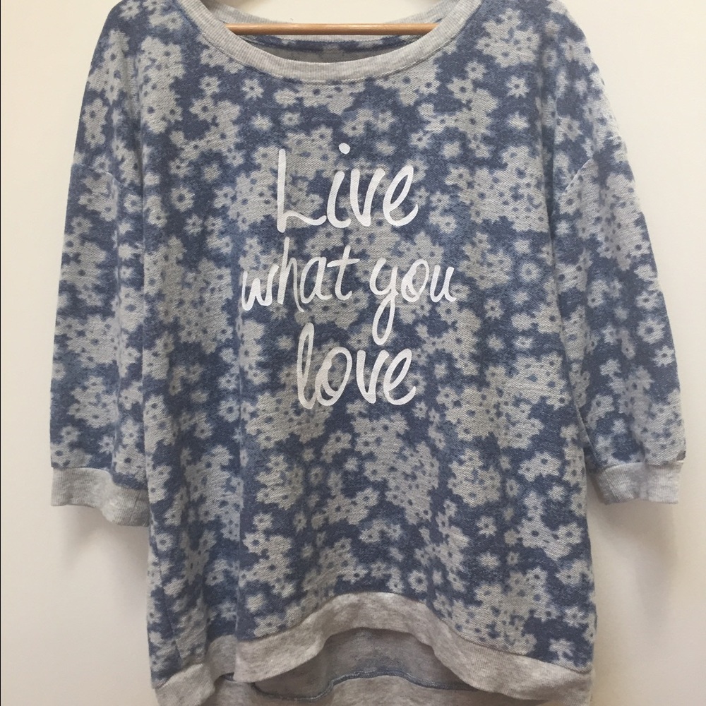 "Live What You Love" teen sweater