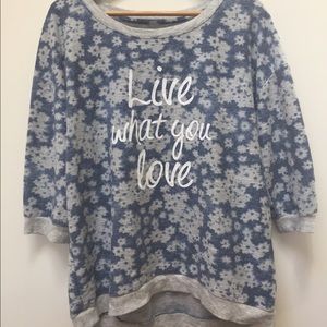 "Live What You Love" teen sweater