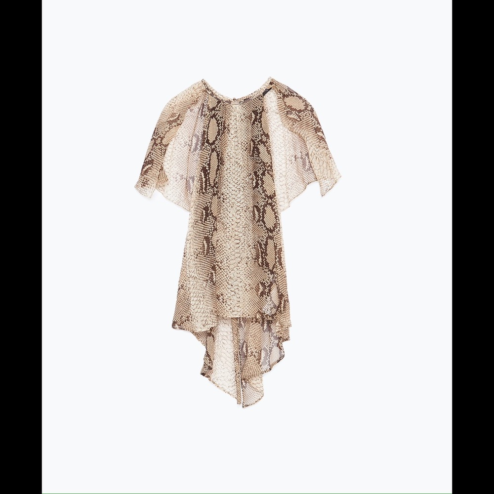 Zara printed blouse, size small, nwt