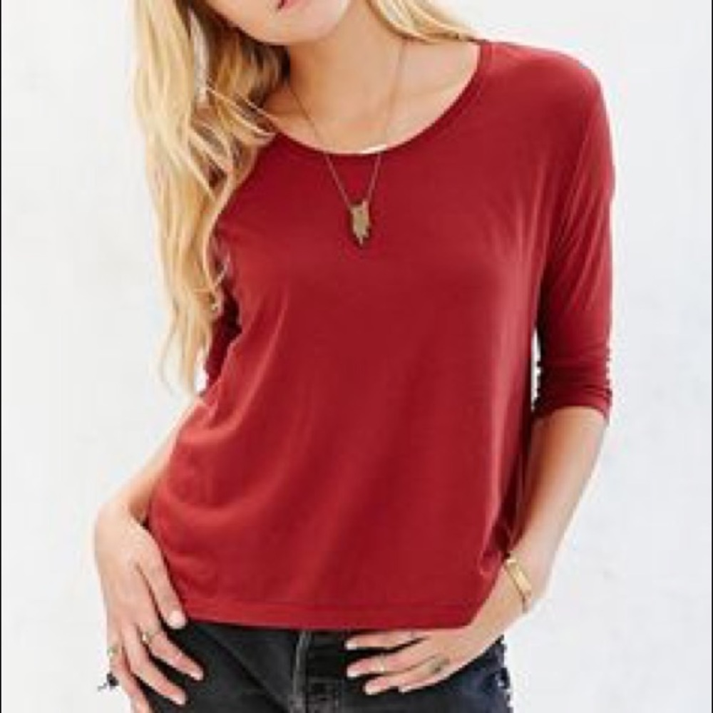 Truly Madly Deeply 3/4 Sleeve Boxy Cropped Tee